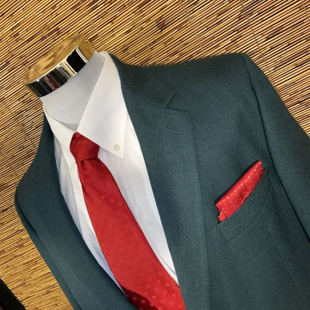 Luxury Stafford Blazer Green Sport Coat Men’s 48 Gold Buttons Suit Jacket USA